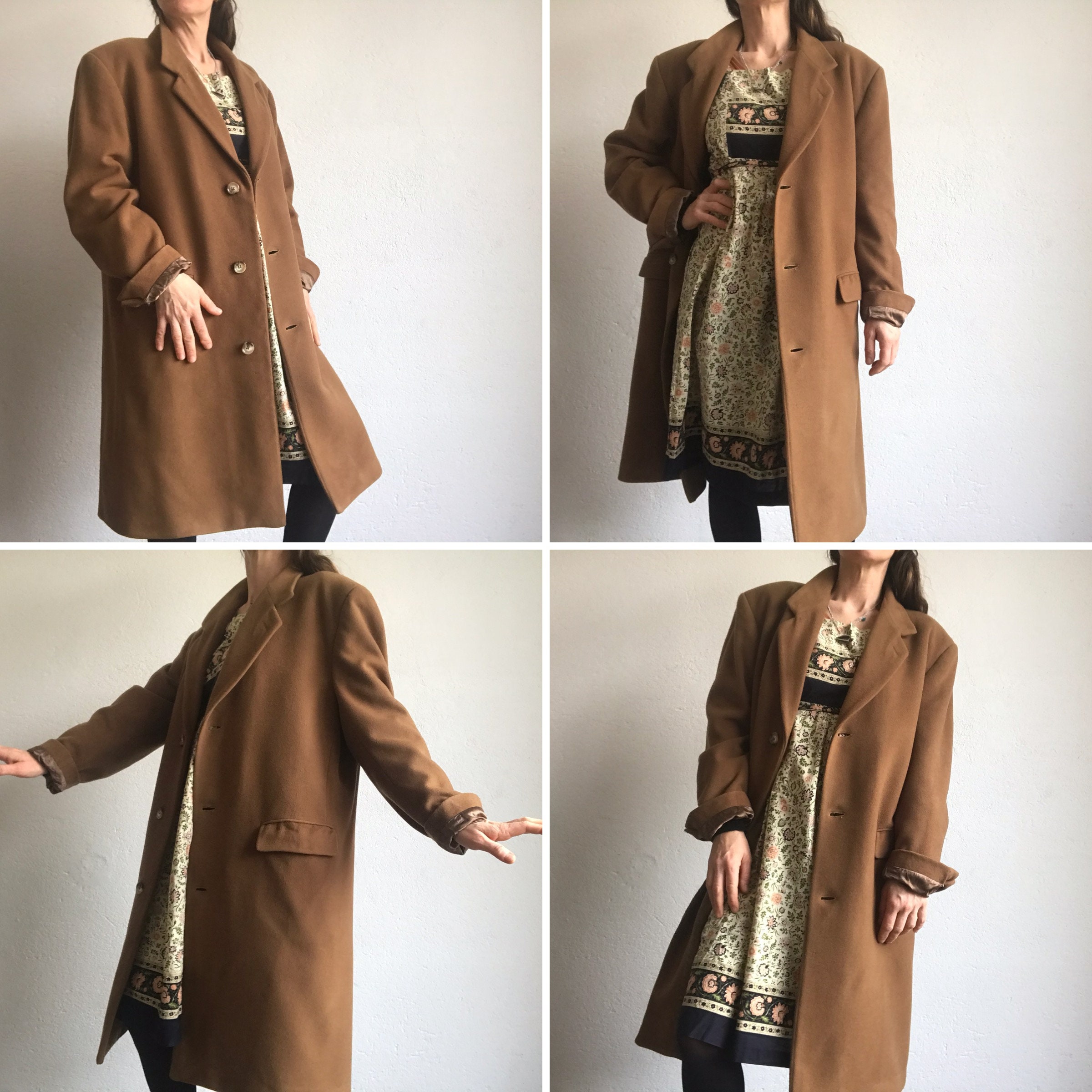 Yves Saint Laurent ウールコート カシミア ビンテージ 80s 90s 80年代 90年代 イヴサンローランプールオム グレー