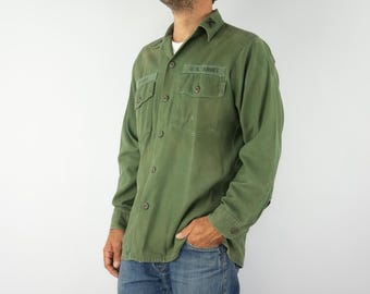 ジャケット・アウター 60S US ARMY OG107 UTILITY SHIRT JACKET 60s/70s US Army OG-107 Utility Shirt- SELECT SIZE – Plum