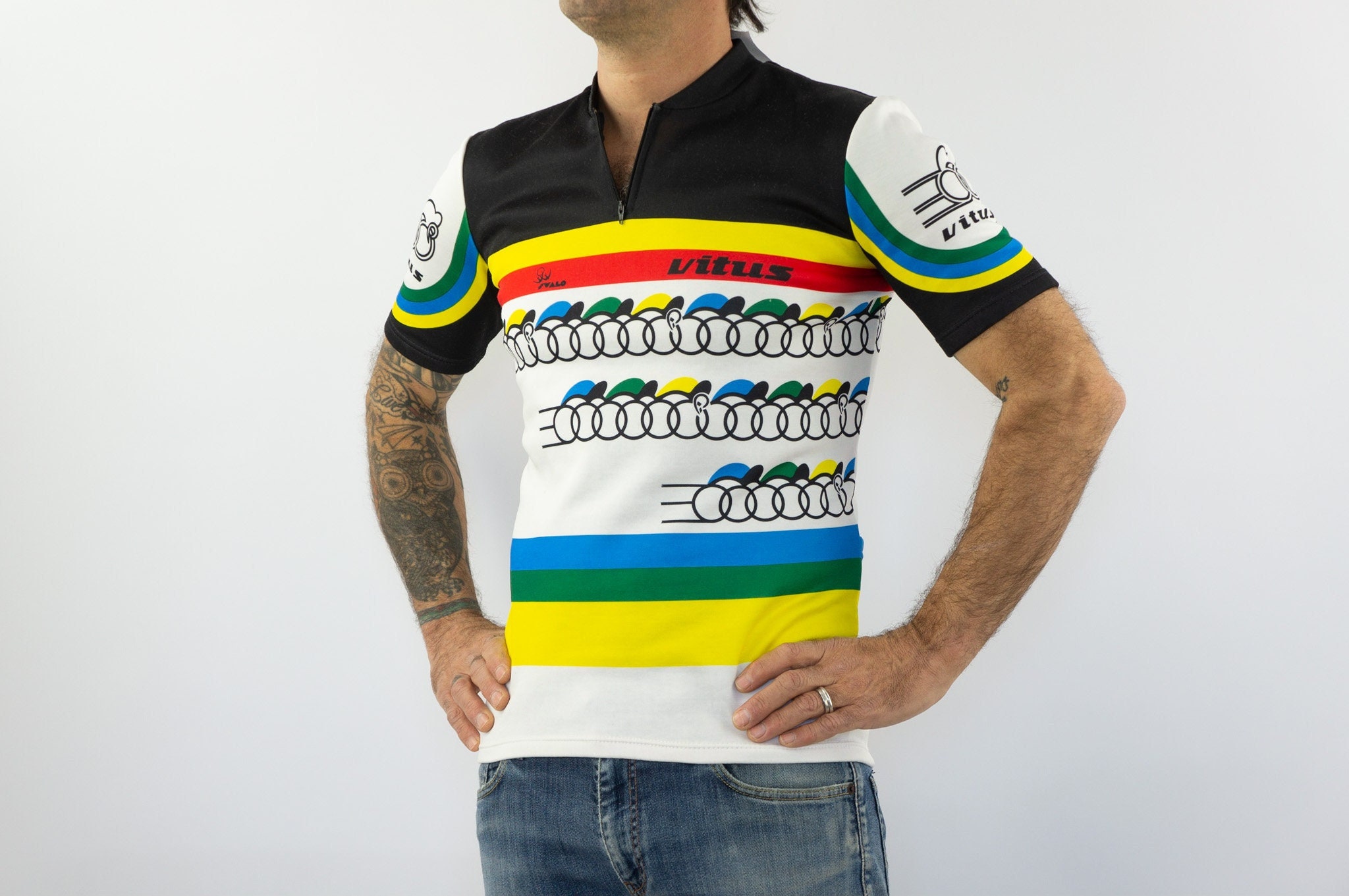 Vintage Short Sleeve Cycling Jersey for Men D02100320_06 / L
