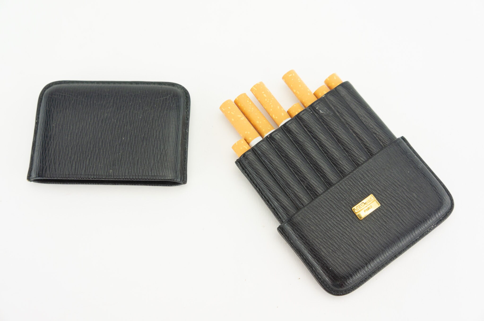 dupont cigarette case Dupont - Paris | Vintage Cigarette Pack Case | 1990s | Cigarette Holder |  Black Leather | Cigarillos Case | Cigarette Case | Made in Spain