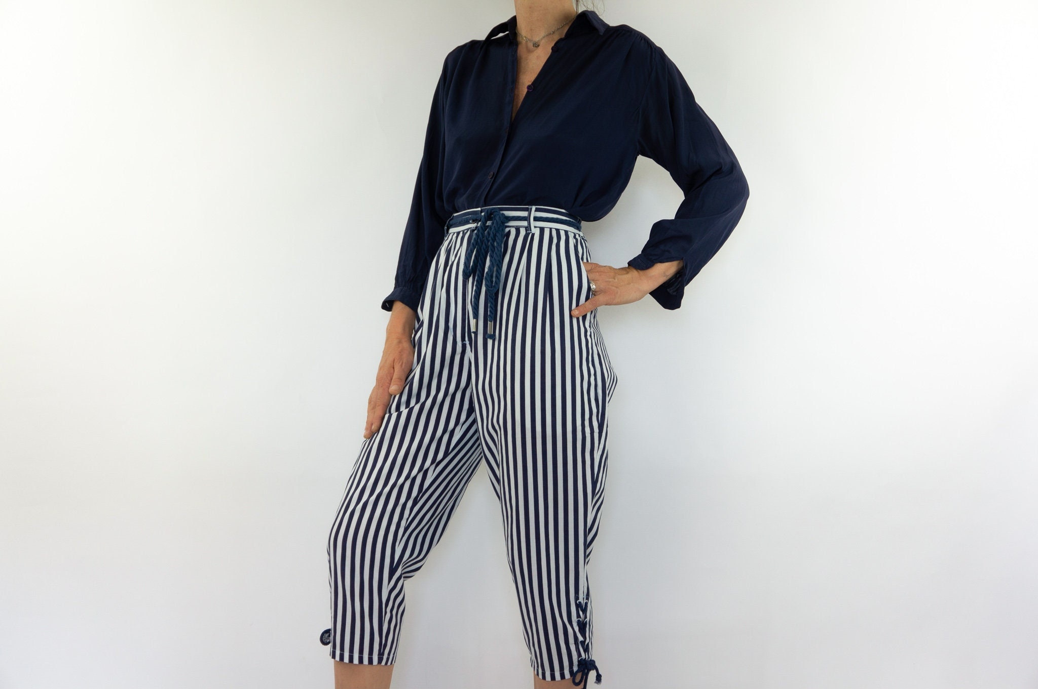 80s Striped Pants - Etsy