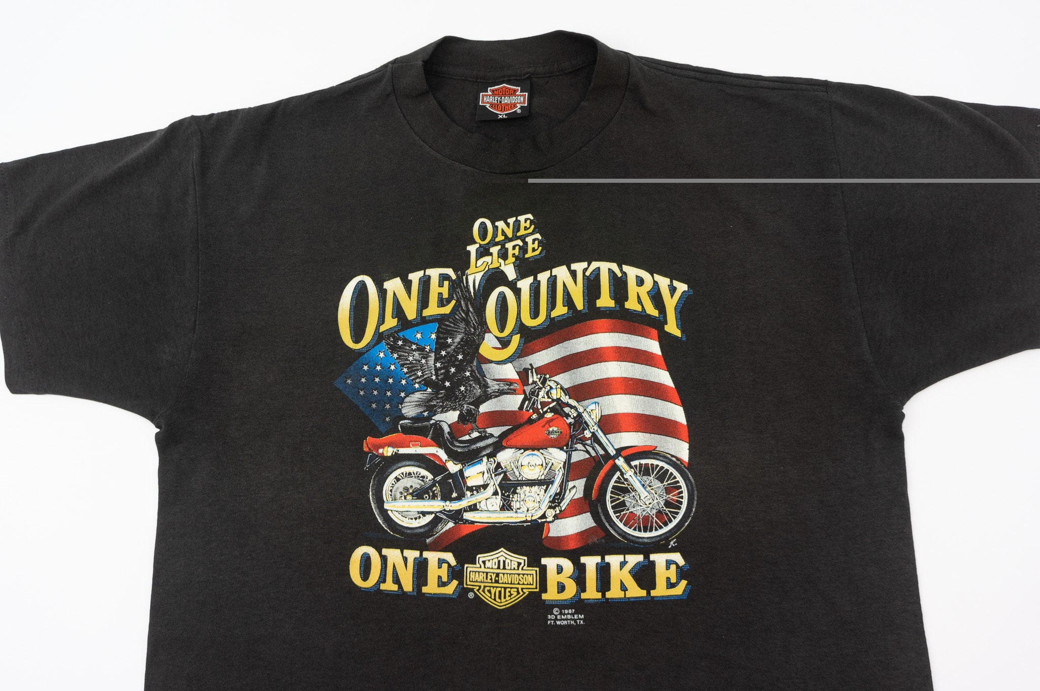 Vintage Harley Davidson T-shirt 1980s | Black Cotton Biker Tee, HD