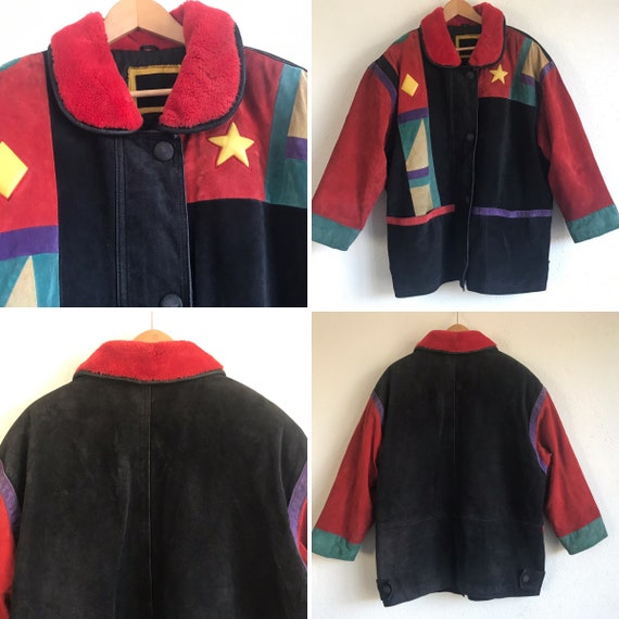 Vintage Patchwork Leather Jacket | 1980s | Colorb… - image 7