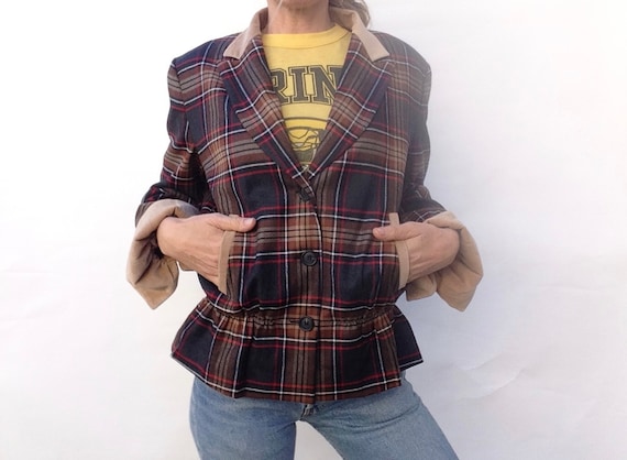 Moschino Jeans | Vintage Plaid Jacket | 1980/90s … - image 2