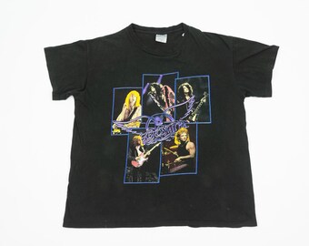 Vintage Aerosmith Pump Tour T-shirt 1990s | Black Cotton Rock Tee