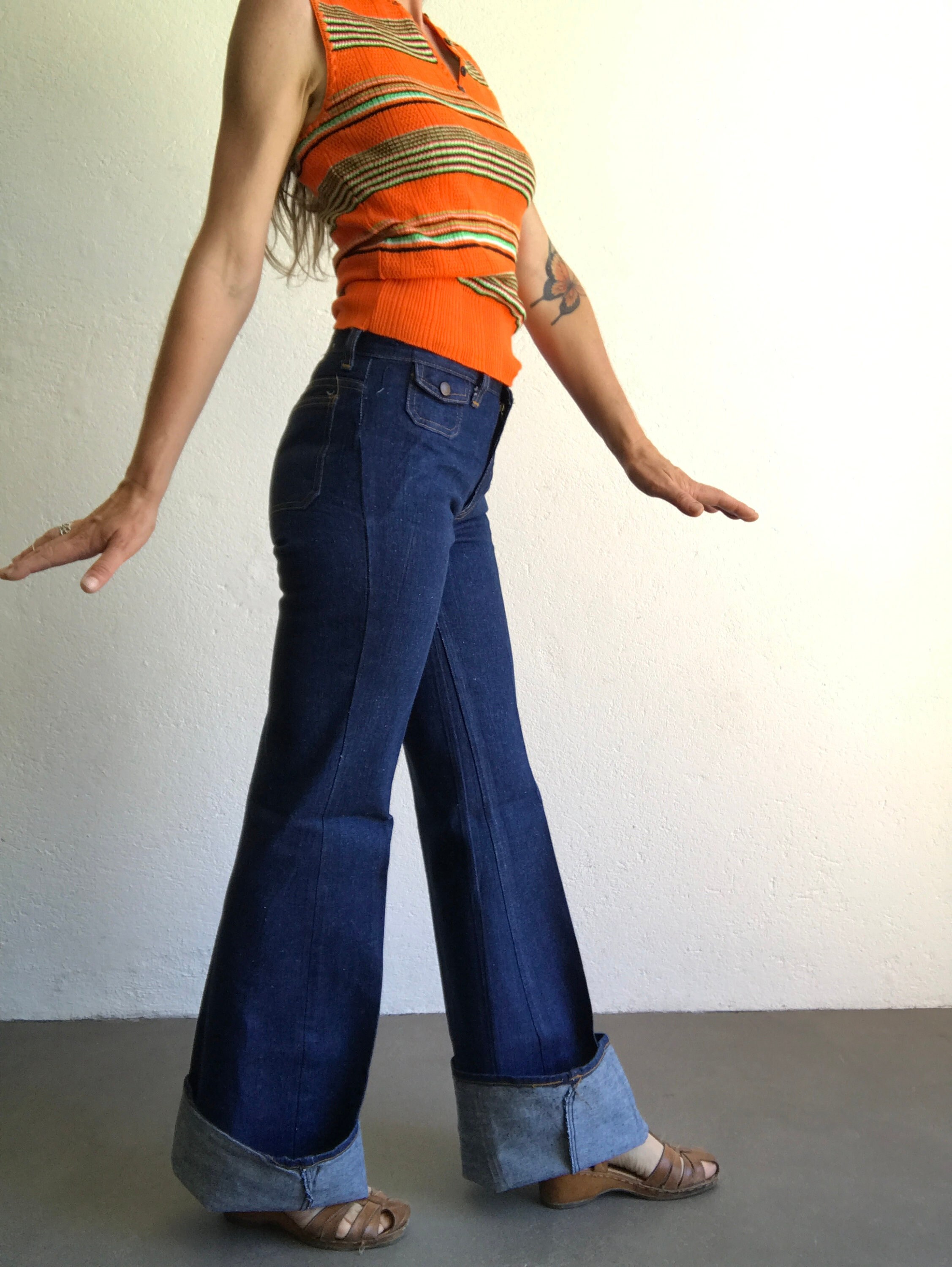 70s リーバイス646 フレアパンツ/ベルボトム USA製 32w相当 濃紺 70s リーバイス646 フレアパンツ/ベルボトム USA製 32w相当 濃紺