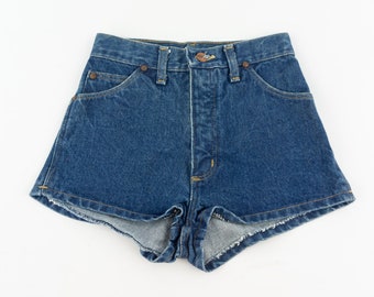 Wrangler | Vintage Shorts | 1980s | Jeans Shorts | Blue Jean | Denim Hot Pants | Summer | Denim Shorts | Made in France | NOS | Kids Size