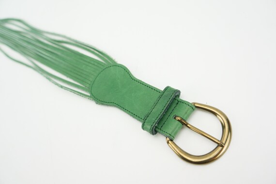 Cacharel | Vintage Leather Belt | 1980s | Green S… - image 1