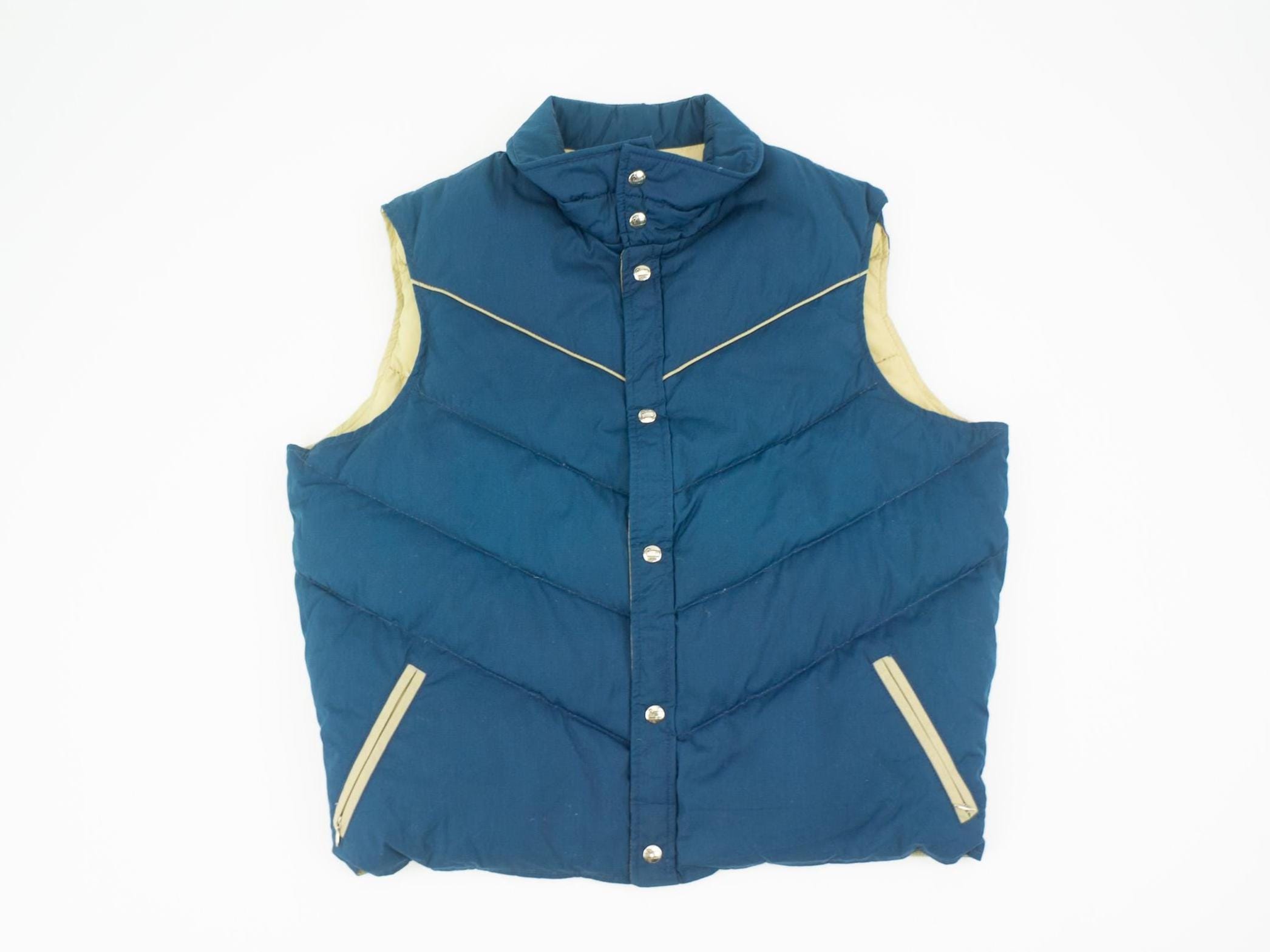 ジャケット・アウター 70s vintage woolrich down vest USA old Vintage Woolrich Down Puffer Vest 1970s | Blue Sleeveless Jacket