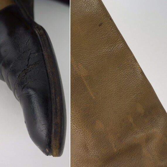 Pollini | Vintage Leather Boots |  1990s | Tan/Bl… - image 9