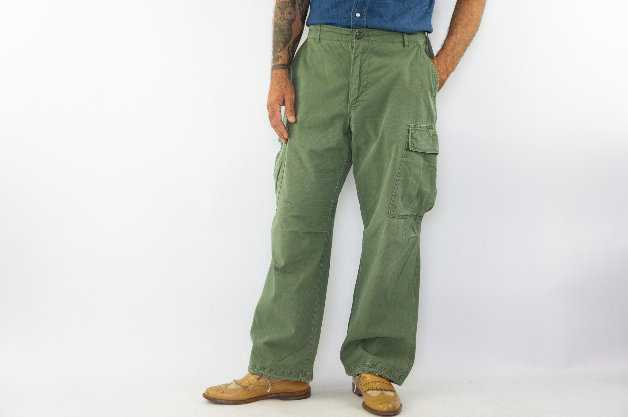 Vintage US Army OG-107 Jungle Fatigue Trousers | 1960s
