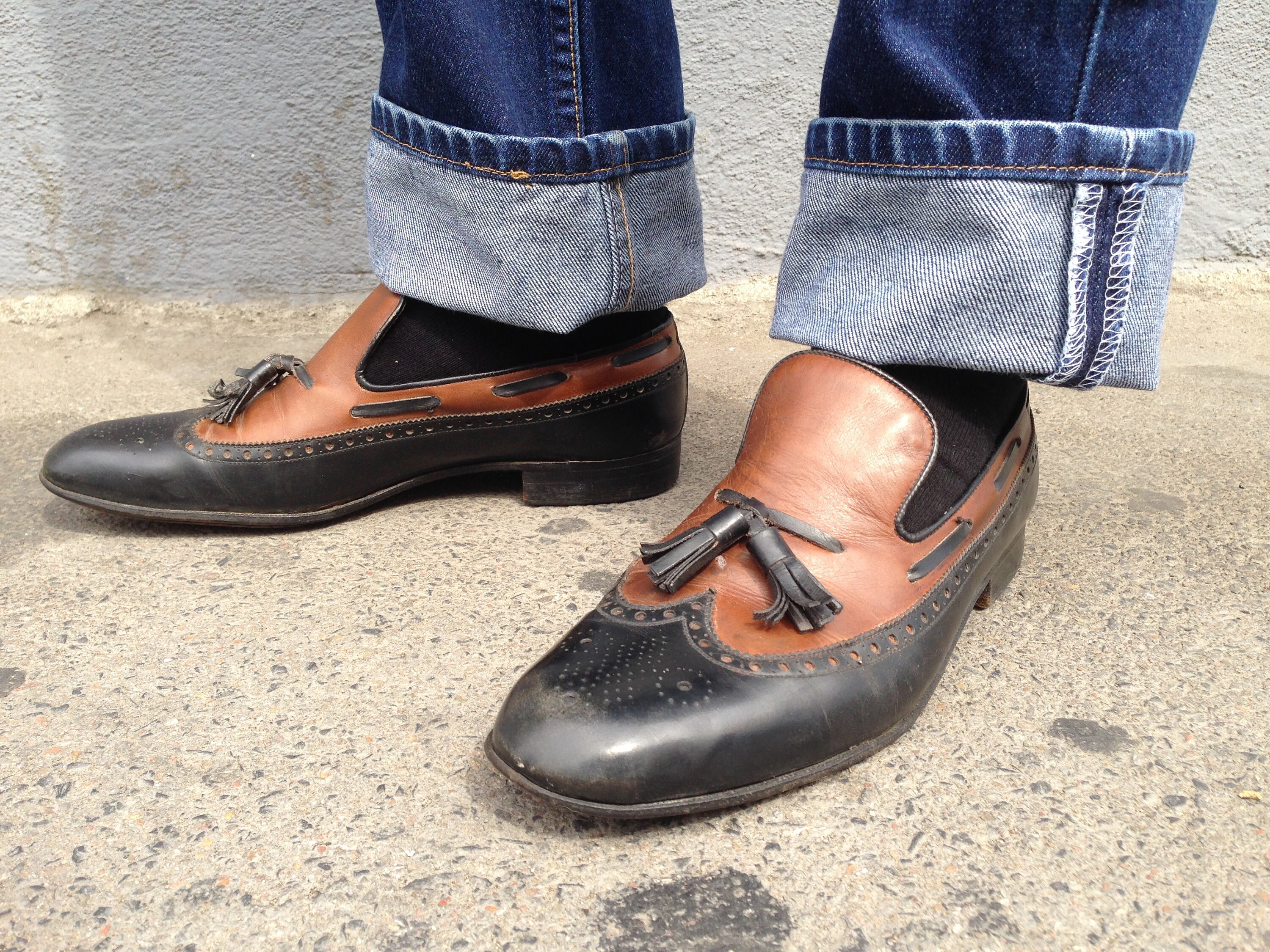 JM Weston Vintage Brogues Shoes 1980s Slip on Loafers - Etsy