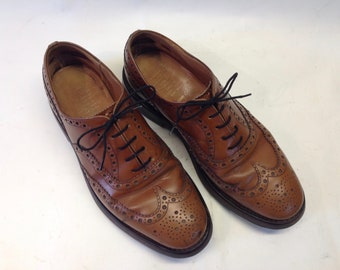 Vintage Church's Burwood Brogues Shoes 1980s | Brown Wingtips
