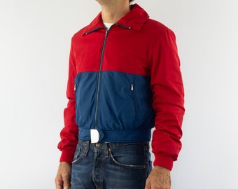 Anoraque de esqui vintage anos 90 | Jaqueta puffer retrô curta com cinto | Roupa de inverno | Alemanha | M