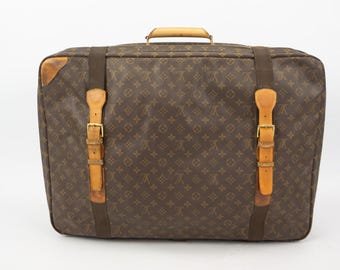 Vintage Louis Vuitton Satellite Suitcase 1980s | Large Coated Monogram Canvas & Leather Luggage | France