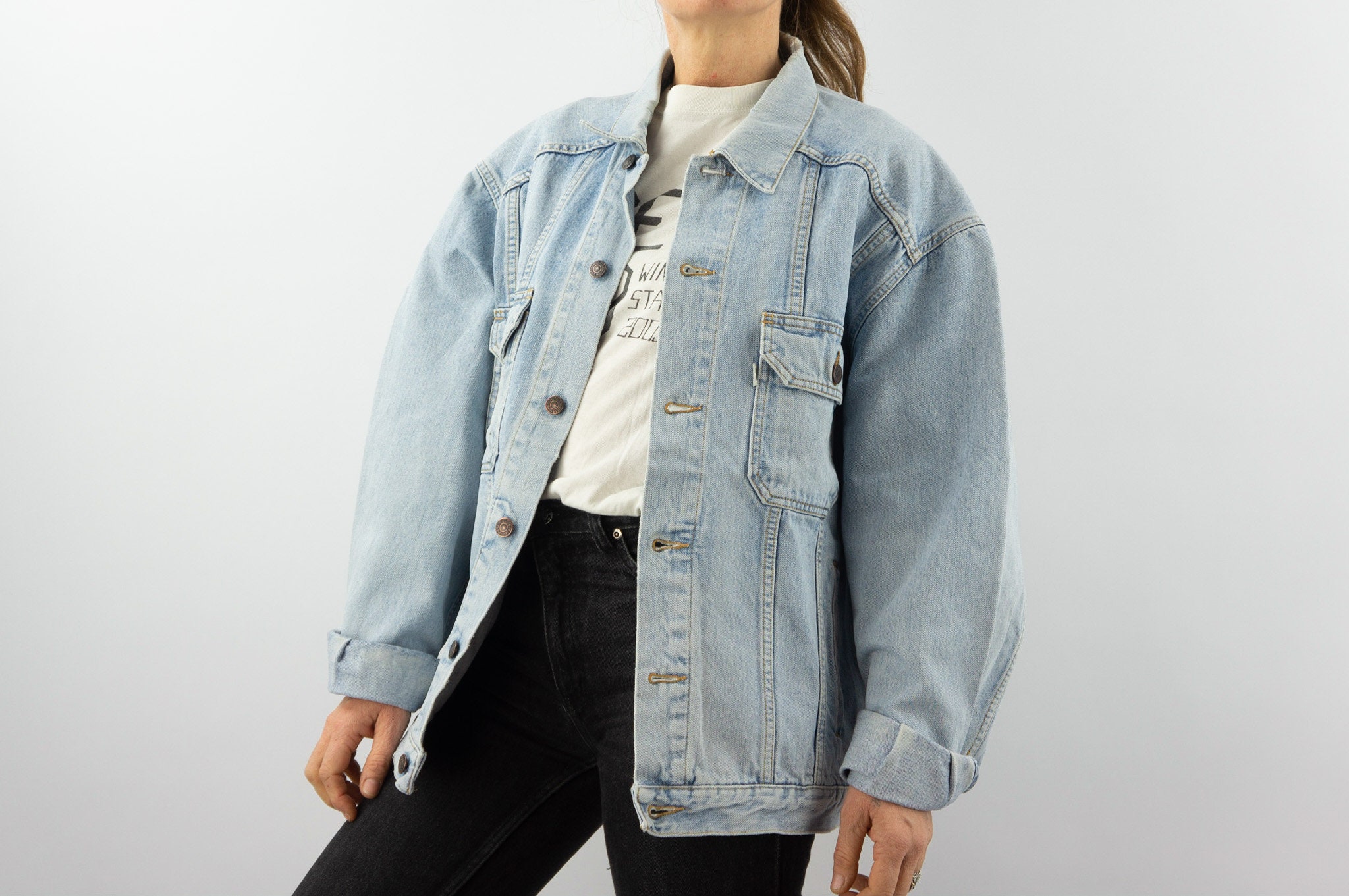 Baggy jean jacket Etsy Canada