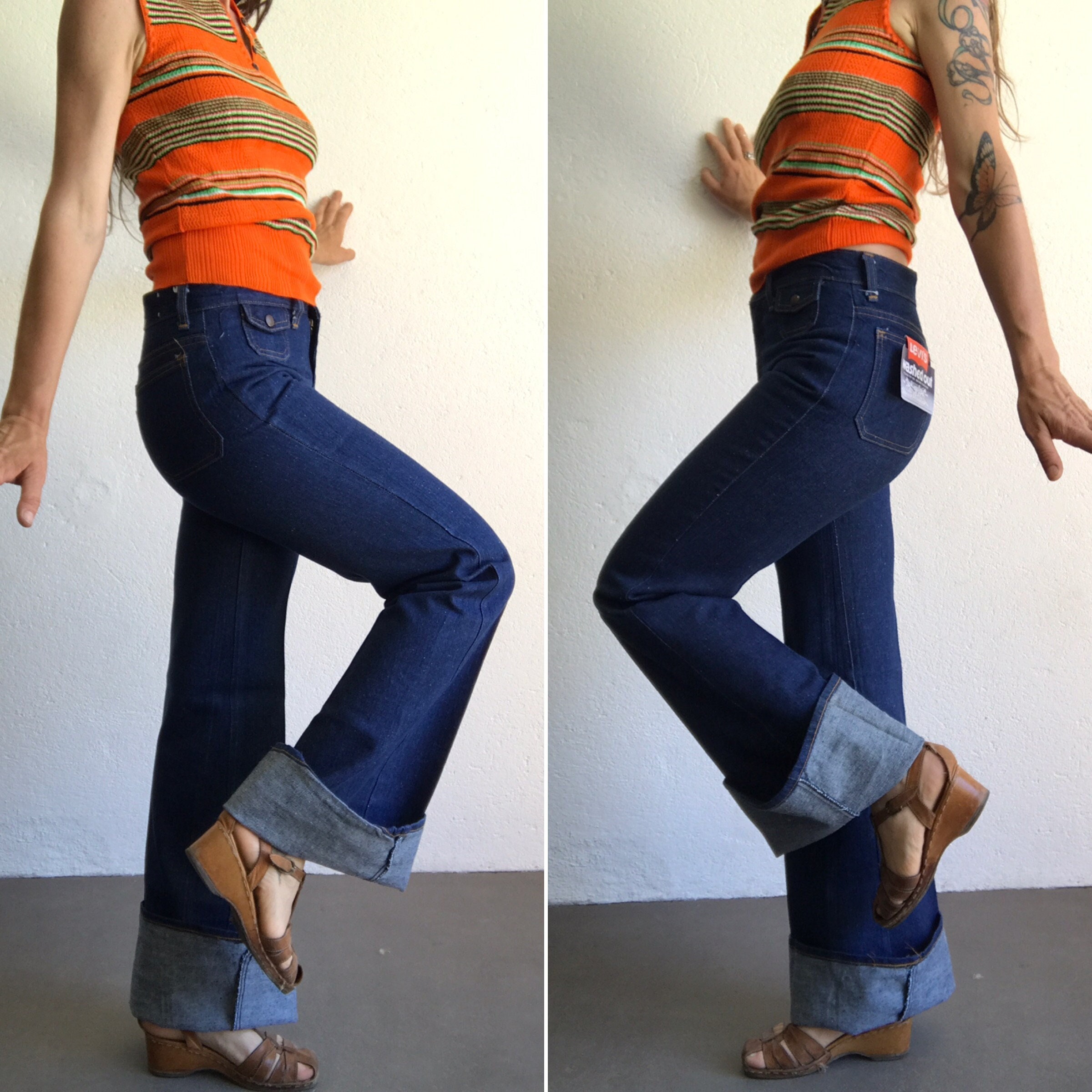 Levi's Vintage Bell Bottom Jeans 1970s Flared Denim - Etsy