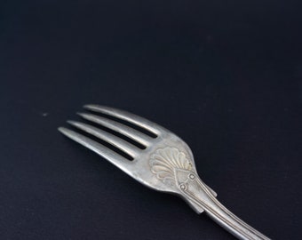 Vintage USN Dinner Fork 1940s | WW2 Officer Silverware