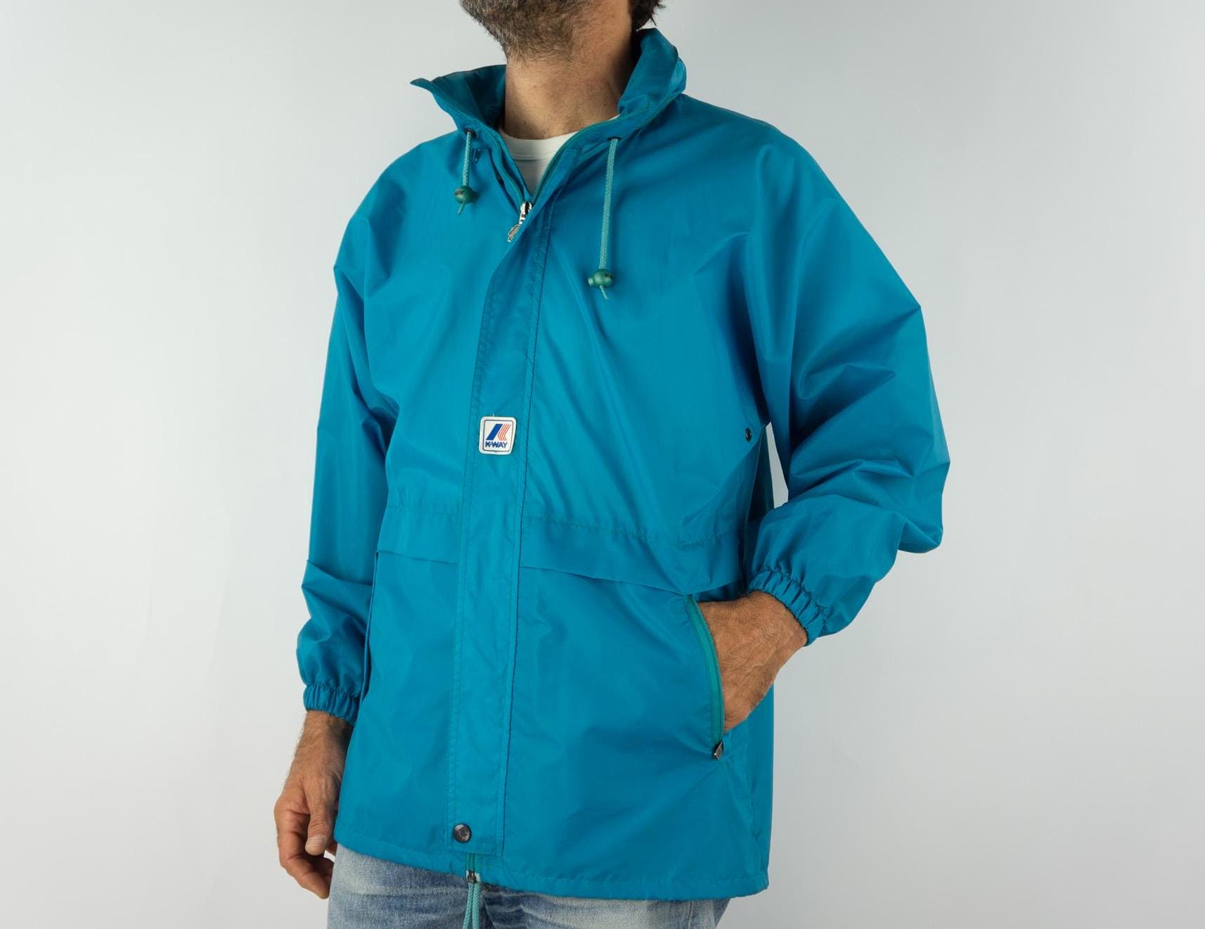 【希少レア】90s K-Way Anorak Nylon Parker Vintage K-WAY Anorak Jacket Oversized Size M Black