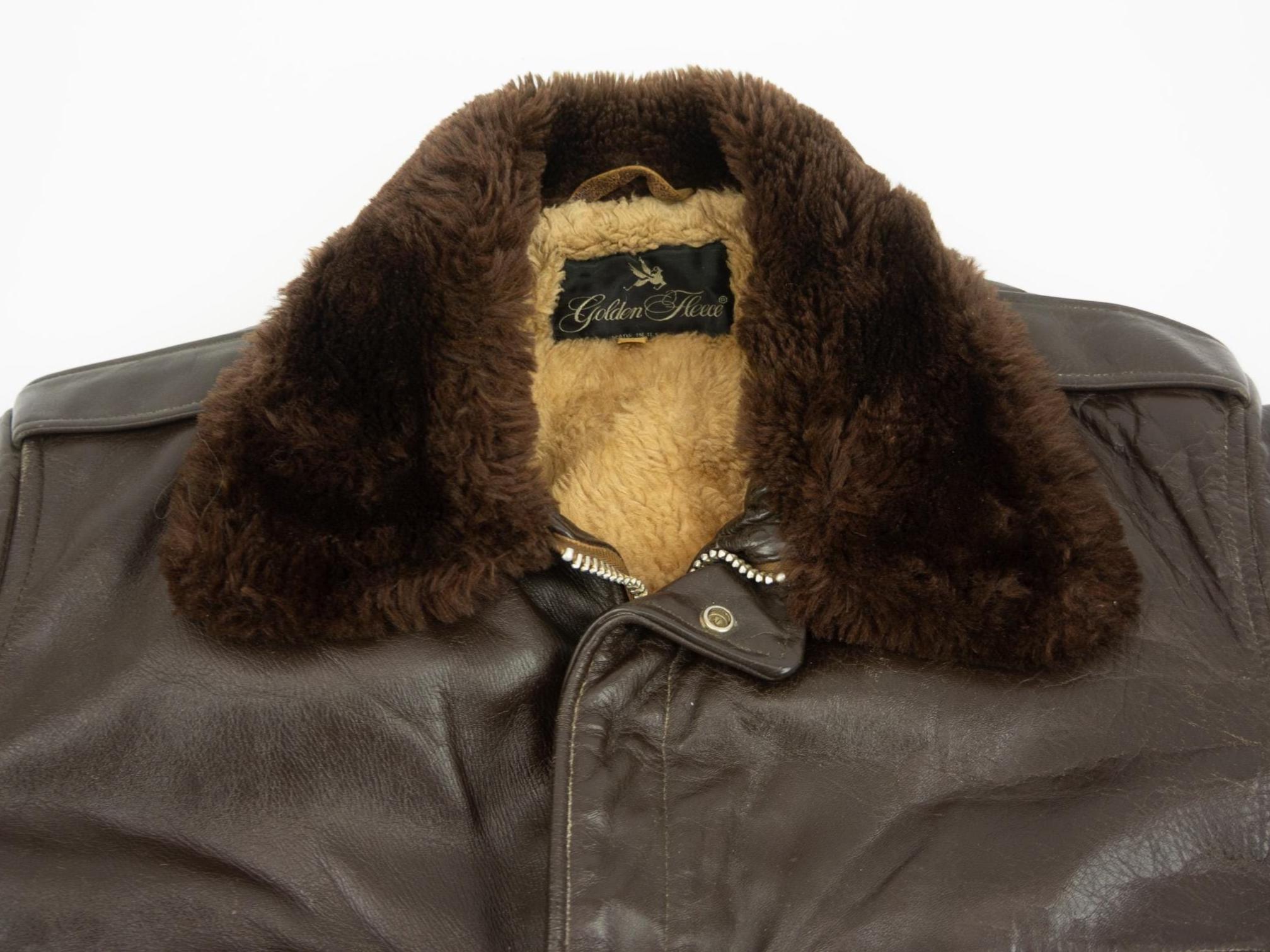 Vintage Golden Fleece G-1 Flight Jacket 1960s | Brown Leather