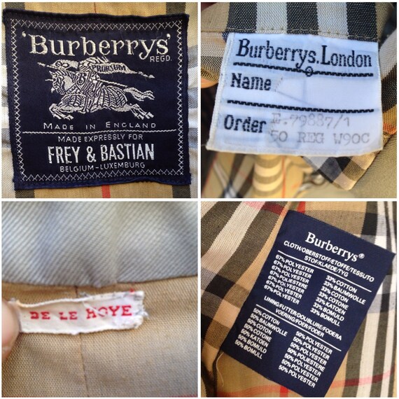 vintage burberry tag