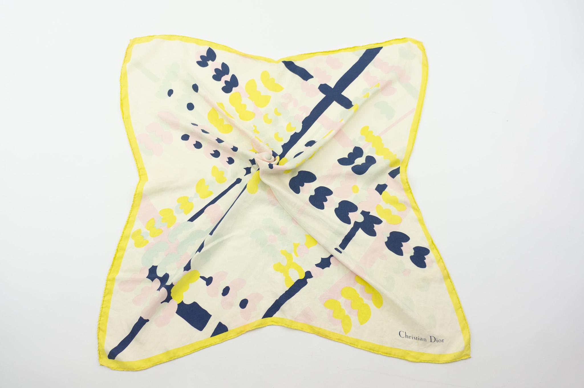 Christian Dior 80s vintage scarf スカーフ christian-dior-macaw-scarf-