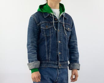 Chaqueta vaquera Levi’s vintage de los años 90 / Chaqueta tipo camionero azul oscuro tipo III / Etiqueta roja / L