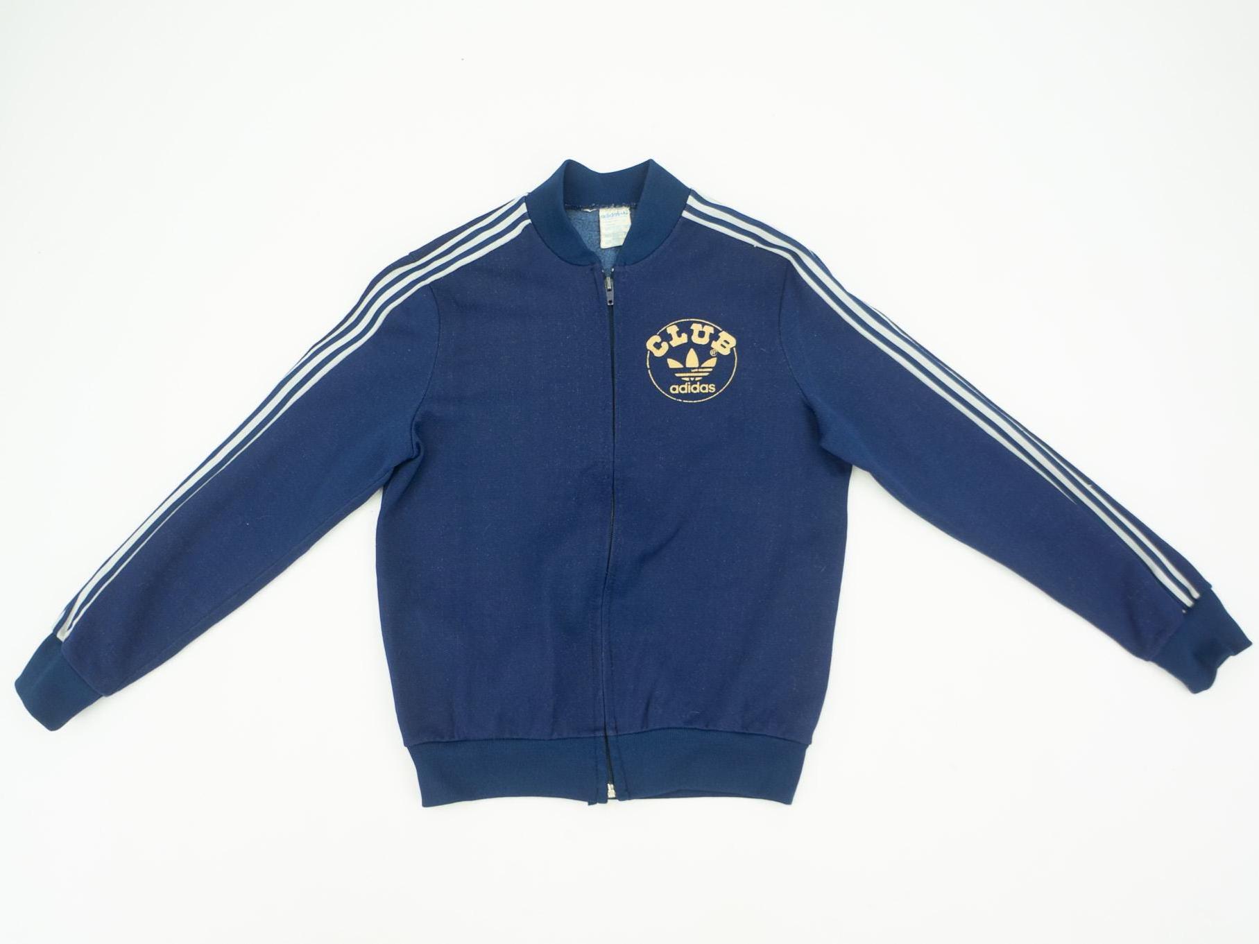 Adidas Ventex Vintage Track Jacket 1970s | Navy Blue White Stripes