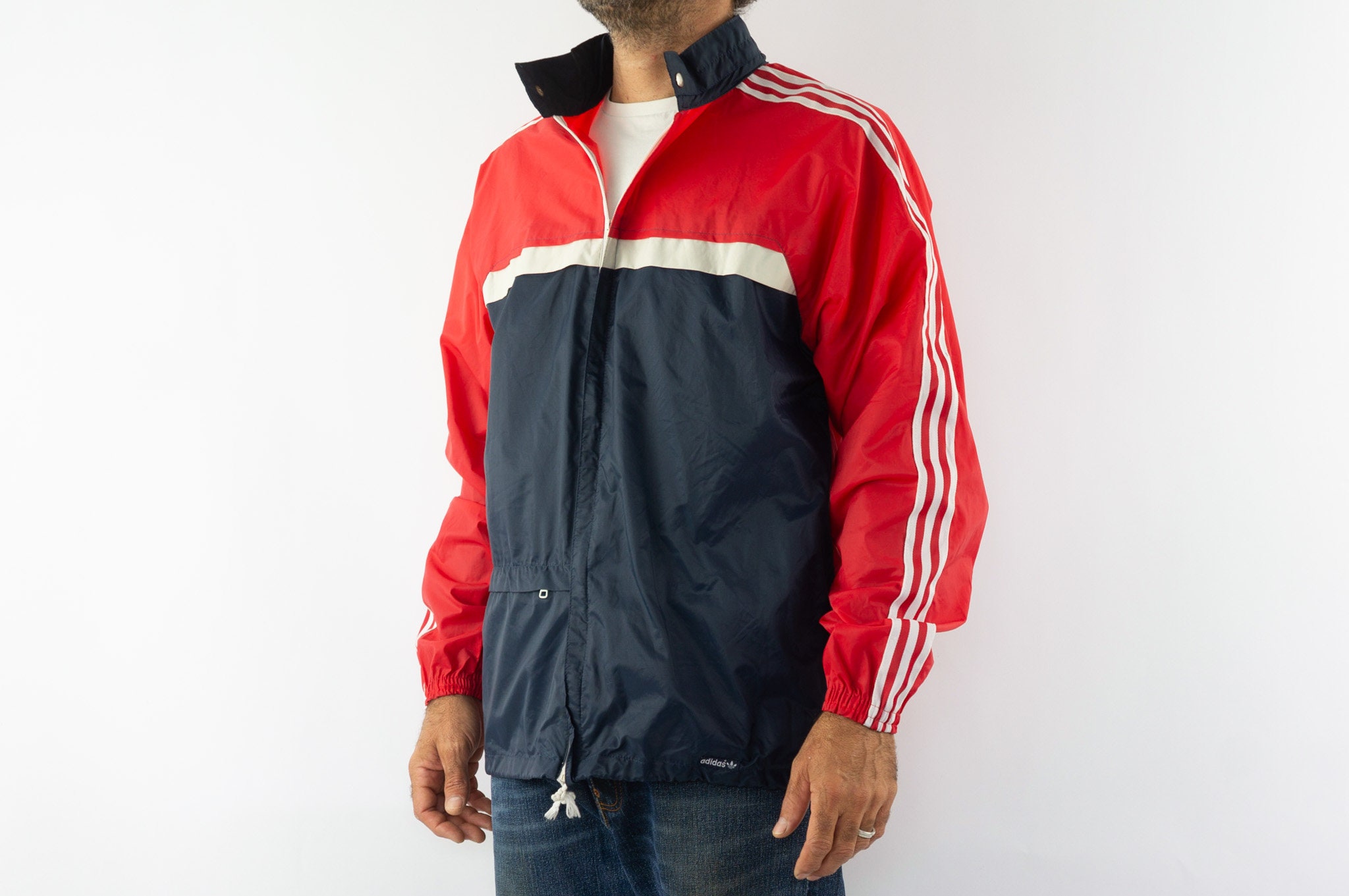 Adidas | Vintage Windbreaker Jacket | 1980s | Hooded Rain Adidas | Vintage Windbreaker Jacket | 1980s | Hooded Rain