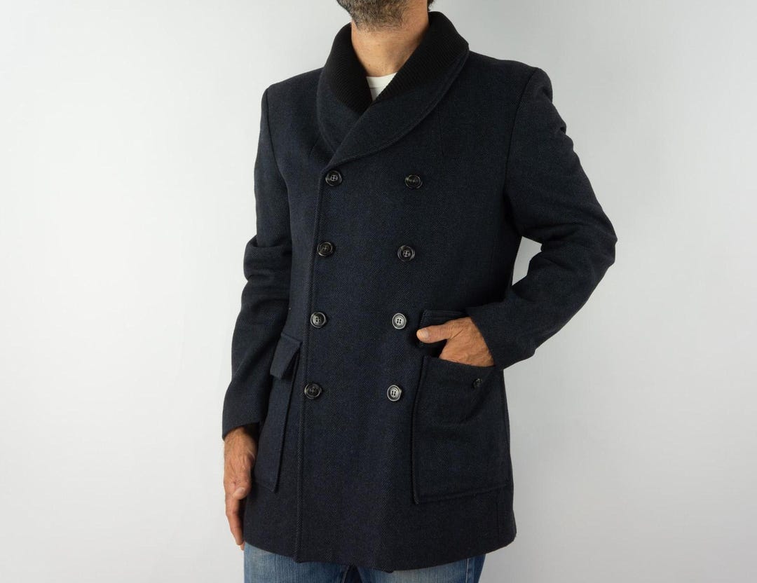 Vivienne Westwood Men's Peacoat 2000s | Blue Wool | Double