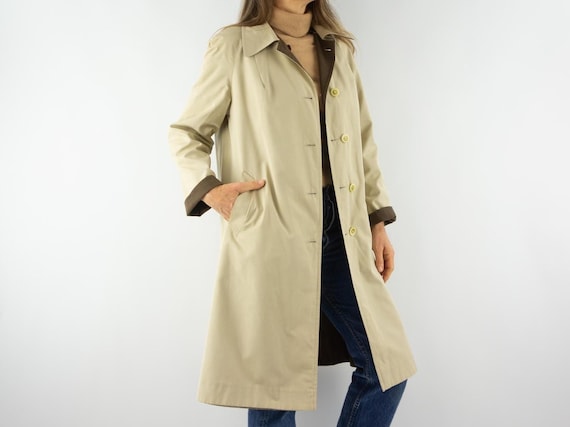 ジャケット・アウター 60s70s wool gabardine double trench coat Vintage Reversible Trench Coat 1960s | Beige & Brown Gabardine