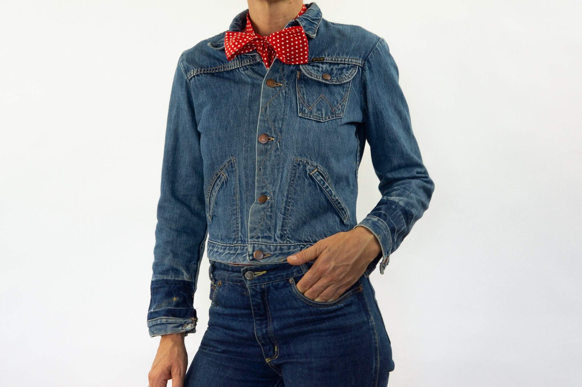 Wrangler Vintage Denim Jacket 1960's Selvedge Denim - Etsy Sweden Wrangler Vintage Denim Jacket 1960's Selvedge Denim - Etsy Sweden