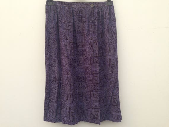 Guy Laroche | Vintage Silk Skirt | 1980s | Monogr… - image 3