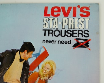 その他 VINTAGE Levi's 70s advertising POSTER Original vintage poster LEVI'S JEANS FASHION LADIES c.1970