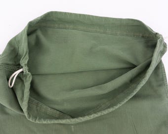 Vintage Barracks US Army Bag 1960s | Olive Green Canvas Duffle