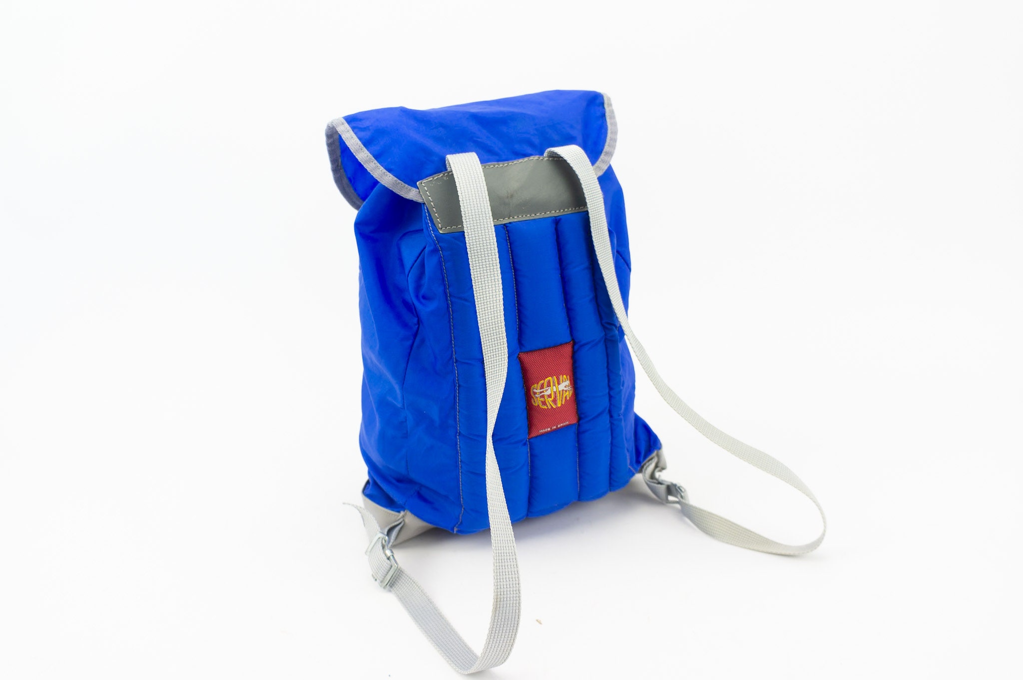 Serval | Vintage Backpack | 1980s | Hiking Bag | Blue Nylon