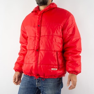 Armaduk | Vintage Ski Jacket | 1980s | Red Puffer Jacket | Unisex | Retro Winter Jacket | Ski Outerwear | Parka | Retro Ski | Size L