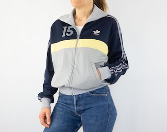 ジャケット・アウター 80s Adidas Ventex Track Jacket Trefoil UNWORN ! 80s Adidas Trefoil Ventex Blue Track Jacket | Made in