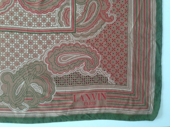 Lanvin | Vintage | 1970s | Scarf | Paisley pattern