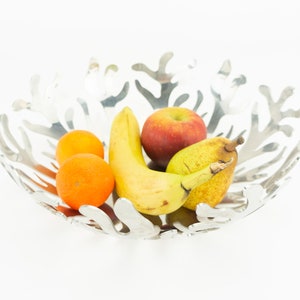 Alessi - Emma Silvestris | Vintage Fruit Holder | 2000s | Fruit Bowl | Chrome Plated Metal | Minimalist Design | Made in Italy