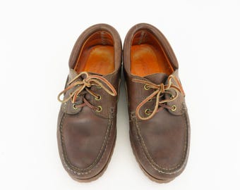 Timberland Noreen 3 Eye | Vintage Boat Shoes | 1990s | Brown Timberland Noreen 3 Eye | Vintage Boat Shoes | 1990s | Brown