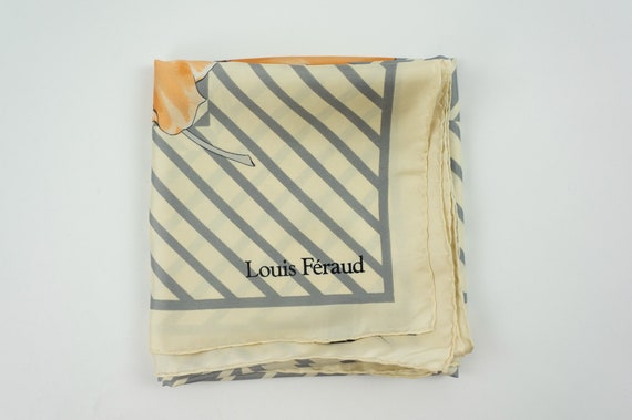 Louis Feraud Paris Vintage Silk Scarf 1980s Square -  Israel