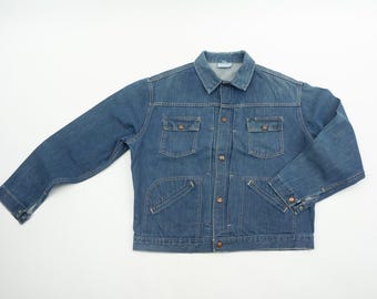 Vintage Roebucks Sears Pleated Denim Jacket 1950s | Selvedge