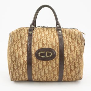 Christian Dior | Vintage Boston Handtasche | 1960er Jahre | Weekender Tasche | Speedy/Kegeln | Leder/Canvas mit Monogramm | Beunruhigter Zustand