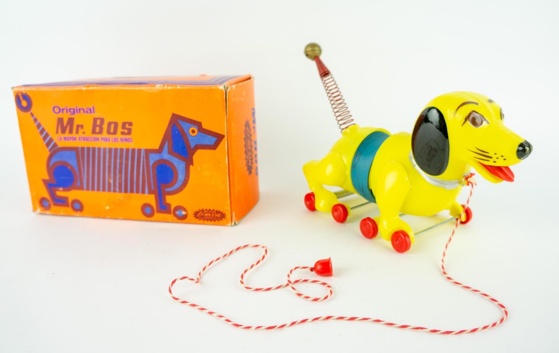 Vintage Mr Bos Slinky Dog Toy 1960s | Retro Plastic Toy