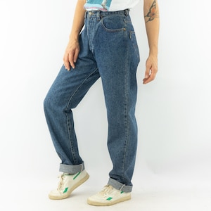 Lois / Jeans Vintage Mujer / Años 80 / Pantalones de Cintura Alta / Denim Azul Lavado / Mom Jeans / Pantalones Tapered / Look Años 80 / NOS / Talla M/L