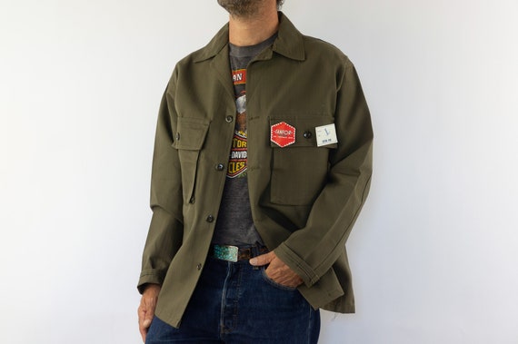 Vintage Chore Work Jacket | HBT Field Jacket | 1950s | Field Shirt 