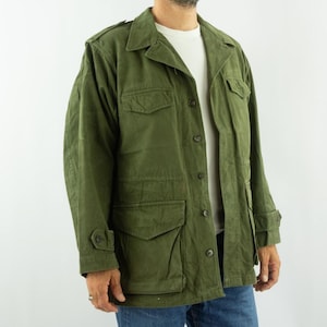 Vintage French Army Field Jacket 1960s | M47 Combat, Khaki HBT