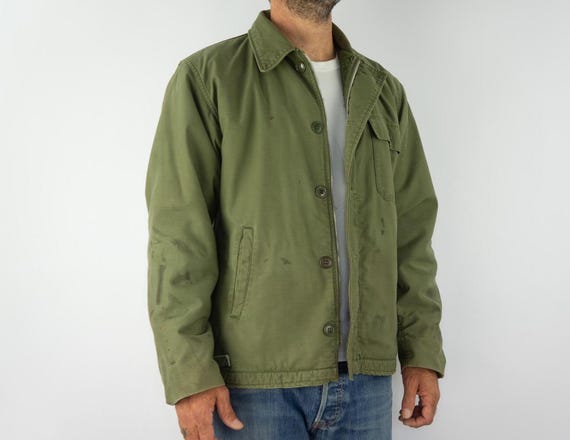 Vintage A-2 Deck Jacket 1970s | US Navy Military Coat | Vietnam
