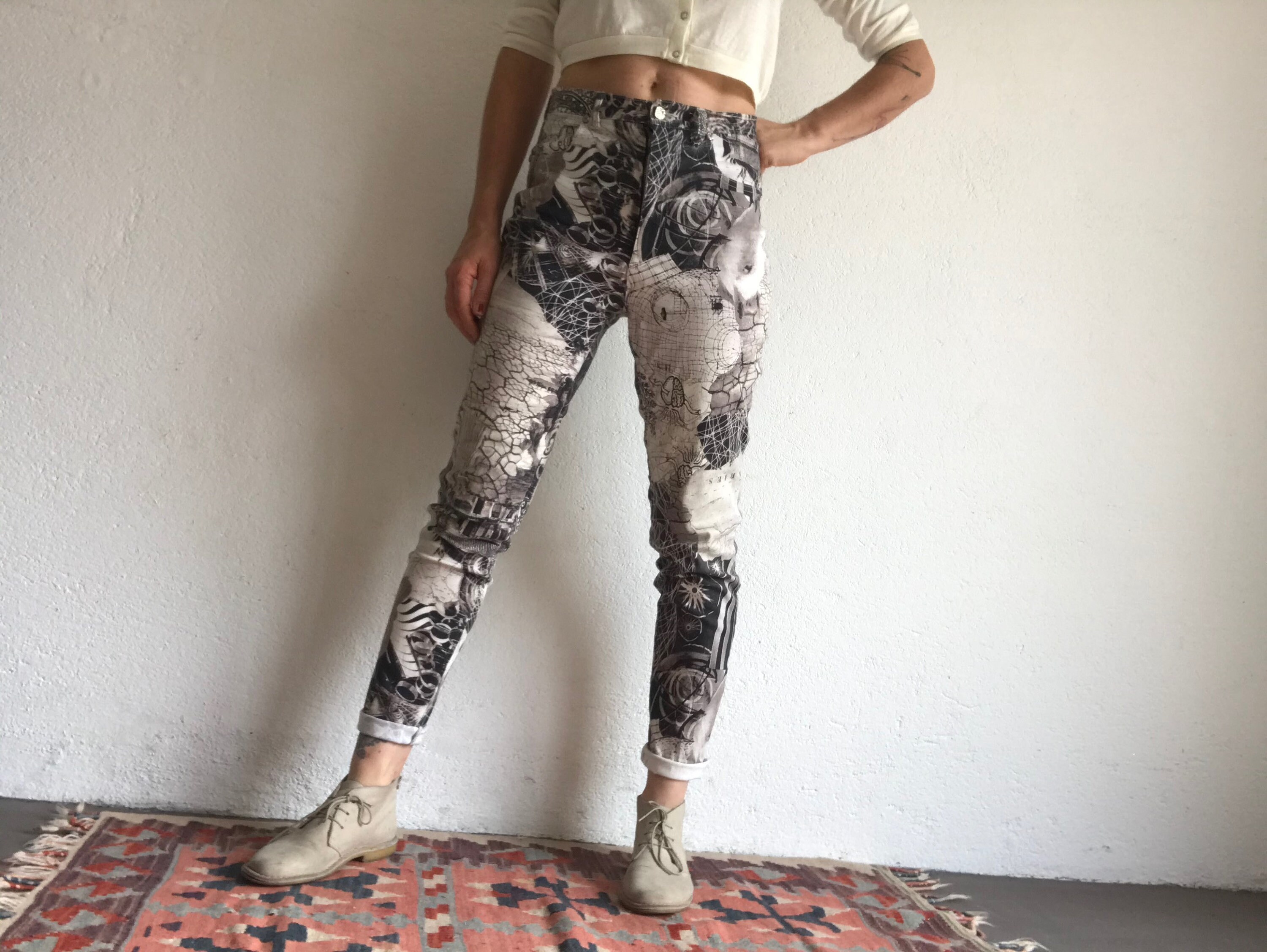 to understand admire Whose Christian Lacroix Vintage Pants 1990s Printed Jeans - Etsy